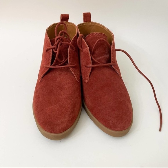 Lucky Brand Devvo Booties in Leather Maroon Orange size 7.5M - Picture 2 of 8